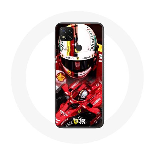 Coque Xiaomi Redmi 9c Formule 1 Sebastian Vettel F1 Rouge
