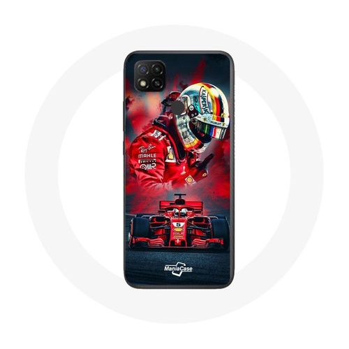 Coque Xiaomi Redmi 9c Formule 1 Sebastian Vettel Pilote F1 Rouge