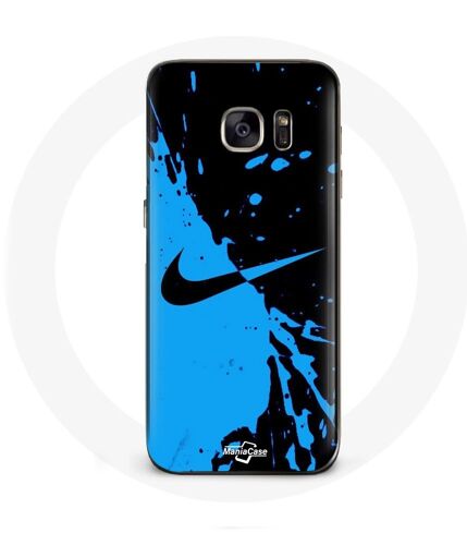 Coque Samsung Galaxy S7 Nike Logo Bleu Et Noir