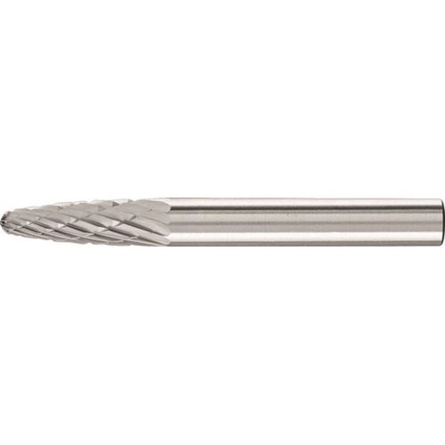 Fraise sur tige de 6 mm, en carbure, forme ogive à bout rond RBF (forme arborescente), denture 3 PLUS, Forme : RBF 0618, Ø de la tête 6 mm