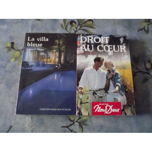 Lot De 2 Livres Collection "Nous Deux" La Villa Bleue-Droit Au Coeur