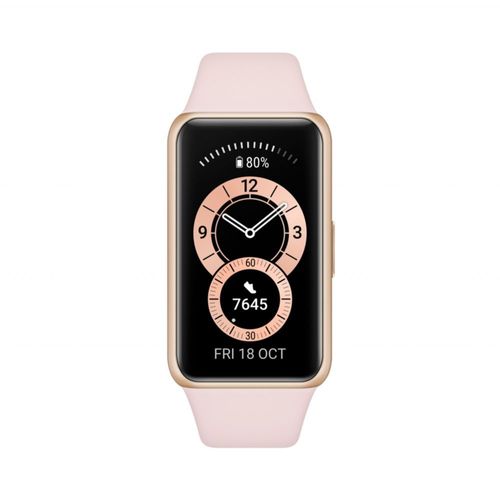 Huawei Band 6 - Montre connectée avec bracelet - silicone - rose sakura - affichage 1.47" - Bluetooth - 18 g