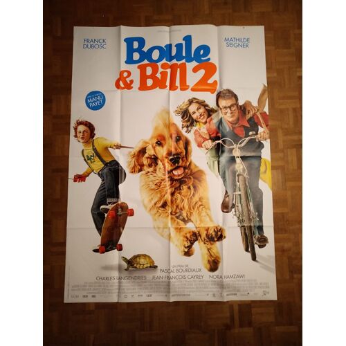 Boule & Bill 2 Deux Veritable Affiche Originale De Cinéma Un Film De Pascal Bourdiaux Avec Franck Dubosc, Mathilde Seigner, Charles Langendries, Jean-François Cayrey Et Manu Payet 160*120 2017