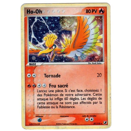 Ho-Oh - 27/115 - Unseen Forces - 80hp (Rare Holo)