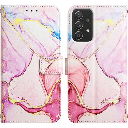 Coque Galaxy A23 4g,Portefeuille Etui Housse Pour Samsung Galaxy A23 4g Coque Paillette Bling Marbre Pu Cuir Flip Wallet Etui Coquille Couverture Pour Galaxy A23 4g,Yb2 Marble Rose