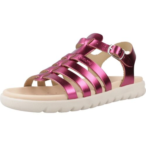 Geox Sandales Soleima En Cuir Rose