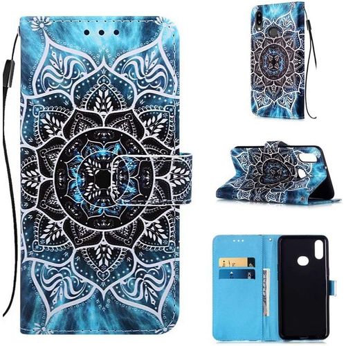 Coque Pour Samsung Galaxy A10s Housse Image 3d Etui En Cuir Pu Portefeuille Coque Fente Carte Fermeture Magnetique Flip Bequille+Protecteur D'ecran 1 Pcs (Mandala)