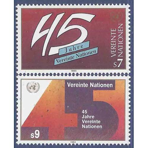 Timbre Collection Onu Vienne N° Yvert Et Tellier 108/109 Neuf Sans Charnière