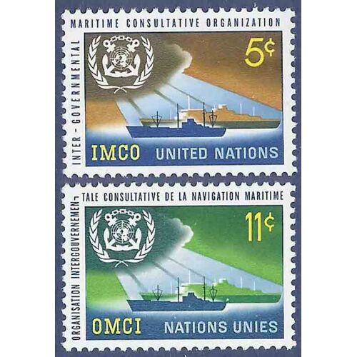 Timbre Collection Onu New-York N° Yvert Et Tellier 119/120 Neuf Sans Charnière
