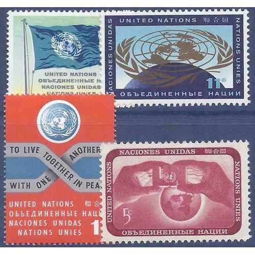 Timbre Collection Onu New-York N° Yvert Et Tellier 100/103 Neuf Sans Charnière