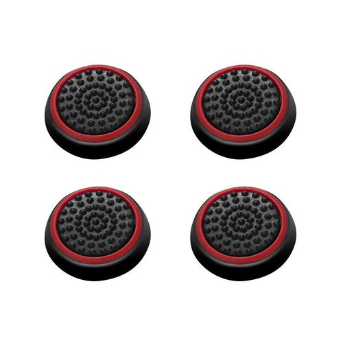 Insten® Lot De 4 Bouchons Capuchons Grip Externe Noir/Rouge Pour Bouton Joystick Stick Analogique Manette Pad Playstation Ps4 Ps3 Ps2 Xbox One Xbox 360
