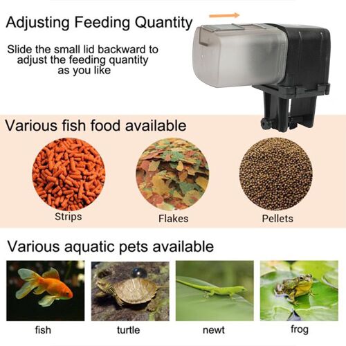 Mangeoire Automatique Avec Minuterie, Distributeur De Nourriture Pour Aquarium, Pratique Pour Week-End