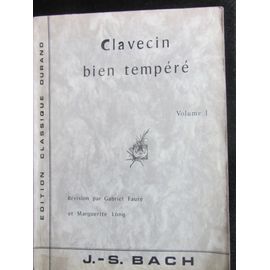Partition Piano Bach Clavecin Bien Tempéré Vol.1