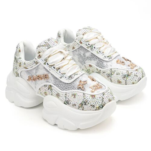 Baskets Femme Plateforme Ps099 Blanceu