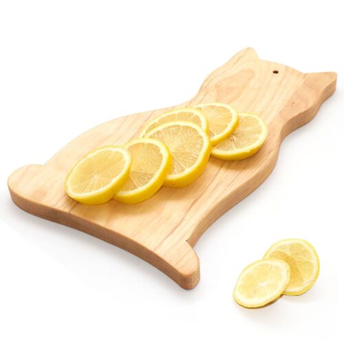 Planche À Découper De Cuisine En Bois En Forme De Chat, Durable, Facile À Nettoyer Pour Usage Domestique, Double Face Pour La Viande, Les Légumes, Les Fruits Eig88
