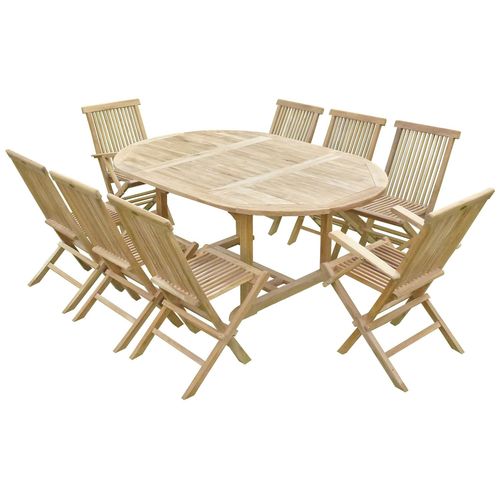 Ensemble De Jardin En Teck Premium Sawah 6 Chaises 2 Fauteuils Jenae