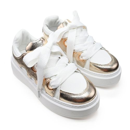 Baskets Femme En Cuircologique Ps065 Doréeu