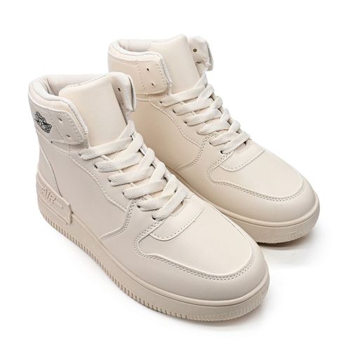 Baskets Femme Talons Hauts En Cuircologique Ps084 Beigeeu