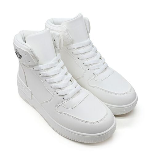 Baskets Femme Talons Hauts En Cuircologique Ps084 Blanceu