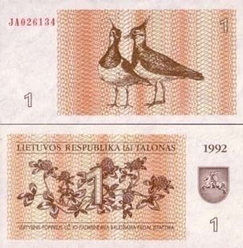 Billets Collection Lituanie Pk N° 39 - 1 Talonas