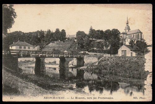 Carte Postale Ancienne, France, Vosges ( 88 ), Neufchateau, Le Mouzon, Vers Les Promenades