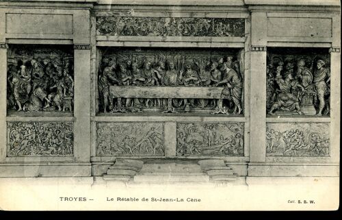 Carte Postale  De Troyes  (Aube)  Eglise St-Jean - Le Retable De St-Jean-La Cène