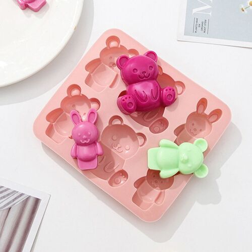 Moule À Chocolat En Silicone Fait À La Main, Ours En Peluche, Décoration De Gâteaux, Pâtisserie, Cadeau, Savon, Bonbons, Glaçons, Outils De Fabrication