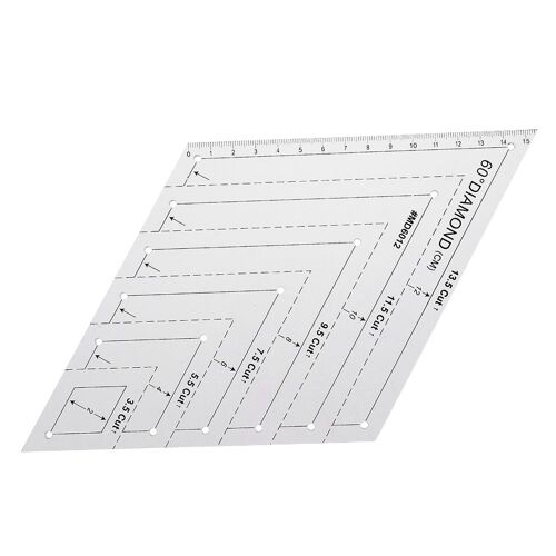 Modèle De Triangle De Mesure En Forme De Diamant Trapézoïdal Hexagonal Professionnel, Transparent, Tailleur, Bricolage, Couture, Ensemble De Règles De Courtepointe 6 Pièces