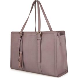 Sacoche À Main Pour Femme, 39,6 Cm, Grande, Avec 3 Compartiments, Pour L¿Ordinateur Portable, Le Business, Le Travail, Le Bureau, Le Shopping, L'École, 4-Violet