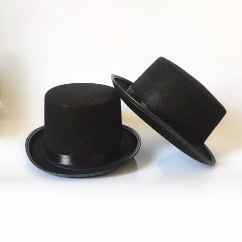 Accessoires D'halloween Pour Hommes Et Femmes, Chapeau En Feutre Solide, Style Fantaisie Jazz, Fournitures De Fête, Costume De Magicien, Accessoire Punk Cosplay