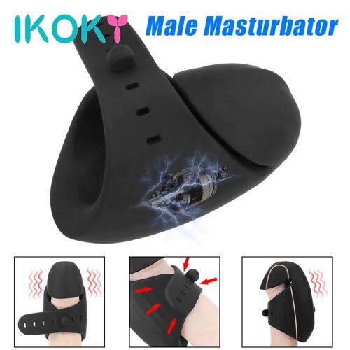 Entraîneur Retardateur Durable Pour Hommes, Masturbation, Stimulation Du Pénis, Glans Réglables, Vibrateur Glans, Masseur Vibrant, 8 Modes