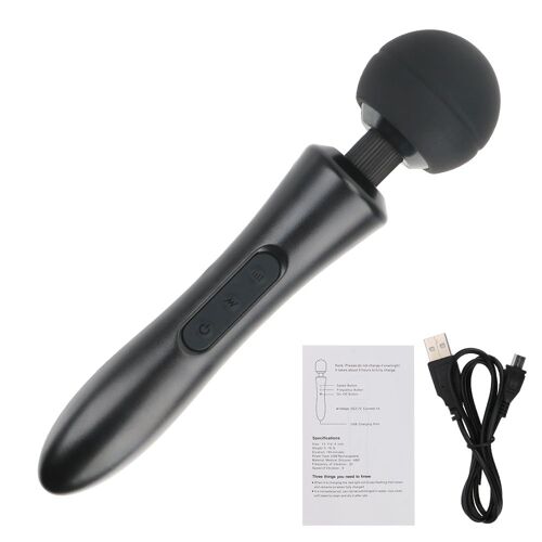 Vibromasseur De Massage Pour Femmes, 20 Fréquences, 8 Vitesses, Grande Tête Av, Produit Érotique, Puissant, Baguette Magique, Jouets Sexuels Pour Femmes