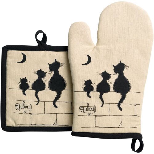Set Gant et Manique WINKLER gant/manique dubout 3 chats Beige