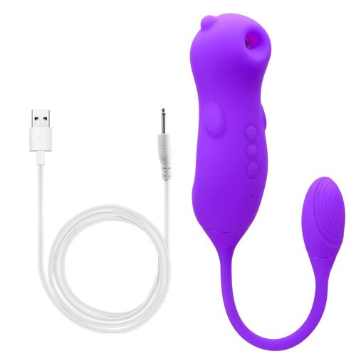 Vibromasseur De Succion Pour Femme, Jouet Sexuel 2 En 1, Masturbateur Féminin, Stimulateur De Clitoris Et De Point G, Clitoris, Mamelon, ?uf Vibrant