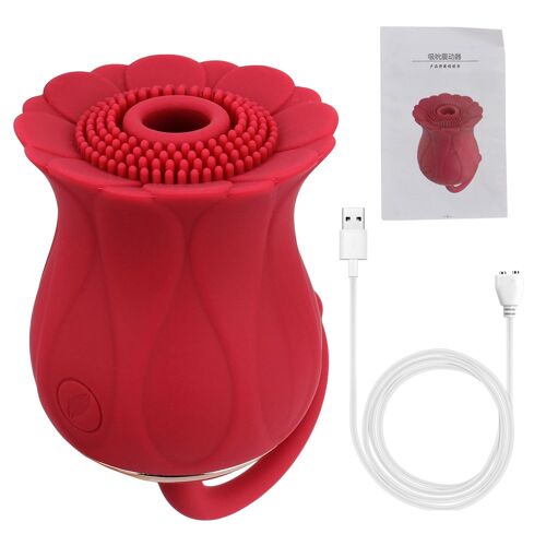 10 Frequency Sex Toys For Women Vagina Sucking Vibrator Oral Licking Clitoris Stimulator Nipple Sucker Rose Shape
