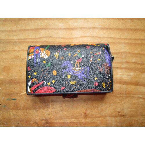 Porte Monnaie Piero Guidi Magic Circus Cuir Noir