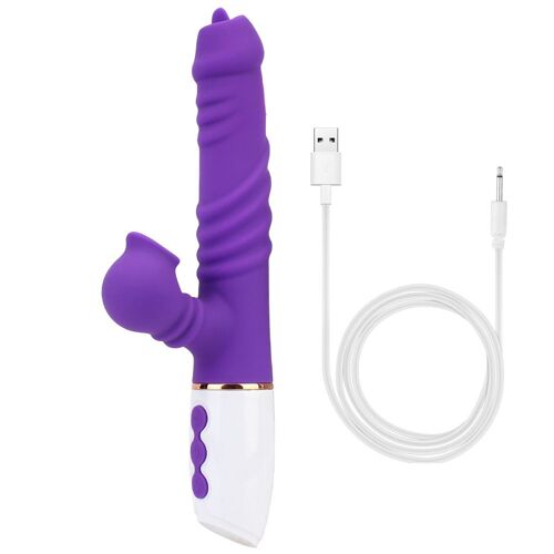 Godemiché Télescopique Pour Femme, Jouet Sexuel, Stimulateur Clitoridien, Succion, Point G