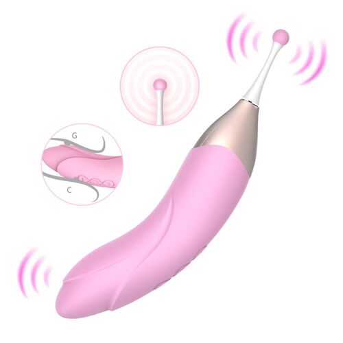 Godemiché Vibrateur Point G, Massage Vaginal Haute Fréquence, Double Tête, Stimulation Du Clitoris Et Du Mamelon, Jouet Sexuel Puissant Pour Femmes