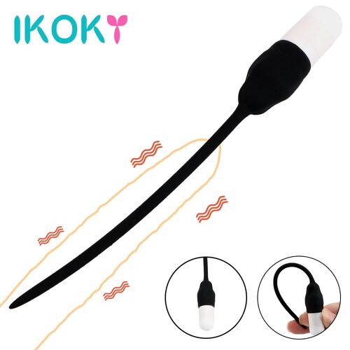 Vibromasseur À Cathéter En Silicone Pour Hommes, Jouets Sexuels, Dilatateurs Urétraux, Insertion De Bouchon Urétral, Prise De Pénis, Vitesse Unique