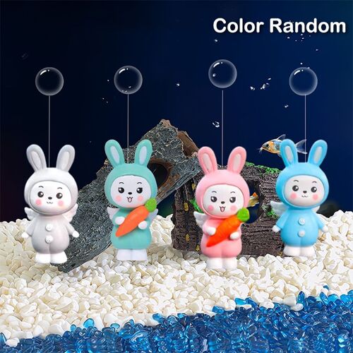 Ornements De Décoration D'aquarium De Poissons Flottants, Pendentif Artisanal, Ange Mignon, Lapin, Dessin Animé, Petit, Créatif, Incité