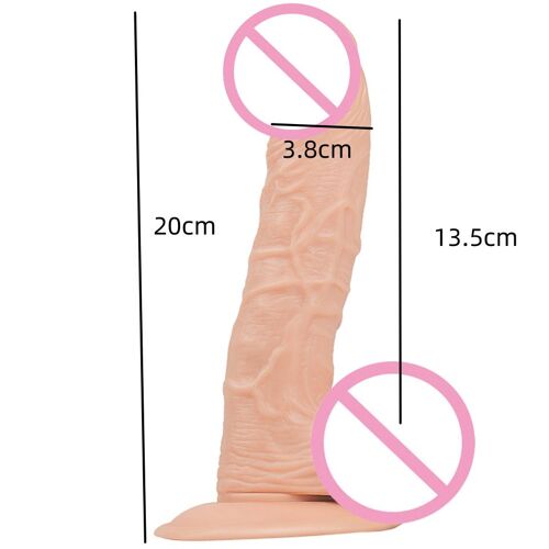 Vouloiru-Jouets Sexuels En Pvc Pour Adulte, Gros Gode Artificiel Réaliste De 20cm Pour Femme