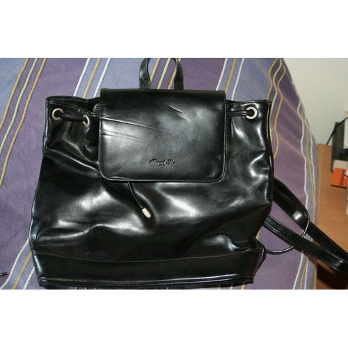 Sac À Dos Franck Lin Simili Cuir Noir