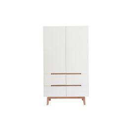 Armoire Penderie Enfant Scandinave Blanc Et Bois Clair Kelma