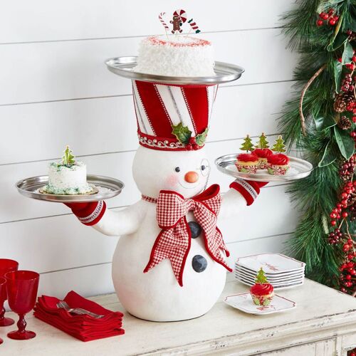 Bonhomme de neige de Noël porte-friandises, décor de fête, gâteau Chi, dessert, ornement de reine, cadeau de Noël