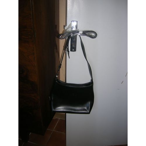 Sac À Bandoulière Hexagona Noir 30 X 20 Cm.