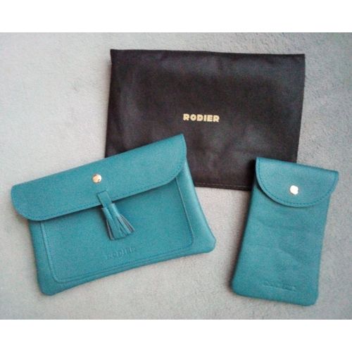 2 Pochettes Bleu Canard Rodier