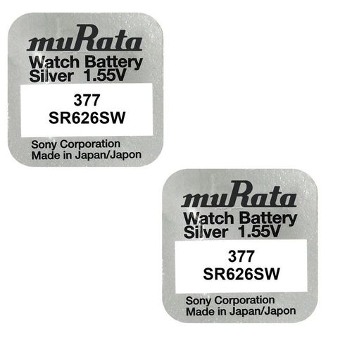 2 piles Murata Sony 377 SR626SW