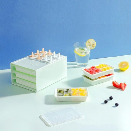 Boîte De Rangement De Glaçons En Silicone, Anti-Poussière, Pour Fabrication De Glaçons, De Qualité Alimentaire, Facile À Nettoyer