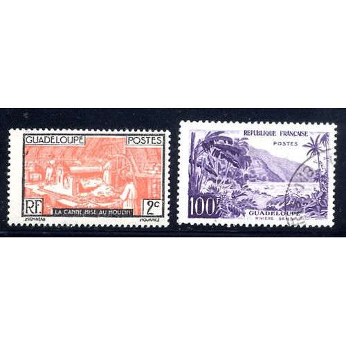 2 Timbres De La Guadeloupe Neuf * Et Oblitéré