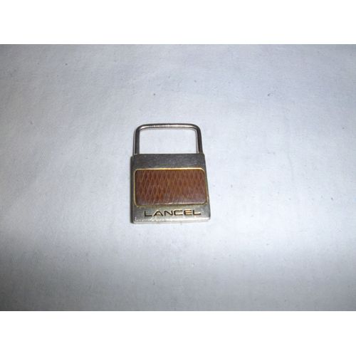 Cadenas Lancel Porte Clef Chic Doré Cuir Marron